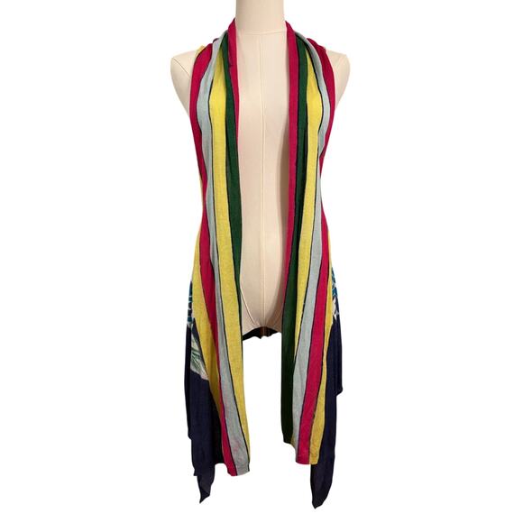 AADORE Anthropologie Cardigan Vest | Artsy Colorful Shrug Wearable Art | MEDIUM - Picture 2 of 7